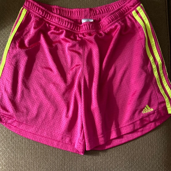 hot pink adidas shorts
